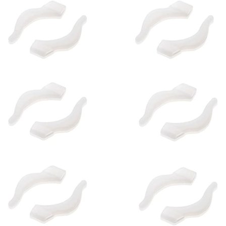 6 par briller ørekroge, behagelige skridsikre silikoneholdere