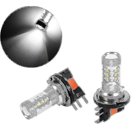 2 kpl H15 LED-polttia Kaukovalo Auton ajovalo Lamppu