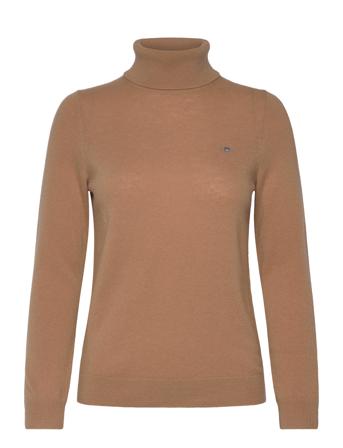 Extrafine Lambswool Rollneck Brown GANT