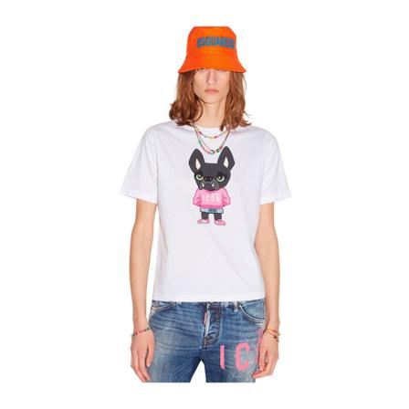 Dsquared2, T-Shirts Wit, Dames, Maat:XS