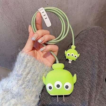 Sød tegneserie hurtig oplader beskytter til Apple 18W 20W iPhone 14 13 12