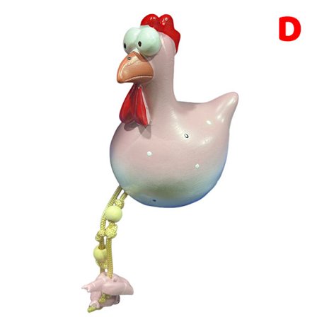 Morsomme Kylling Gjerde Dekor Statuer Hjem Hage Gårdsplass Dekor