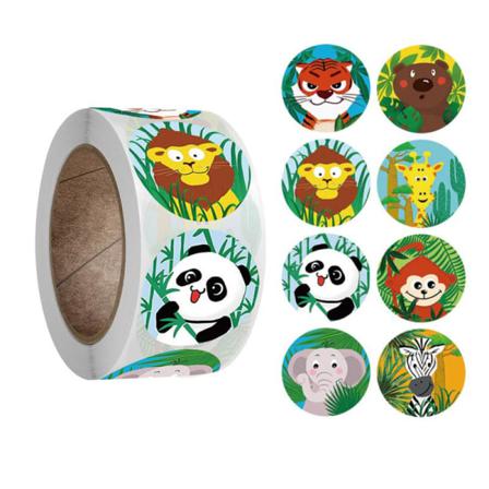 500st Stickers Klistermärken - Djur Motiv - Cartoon Multifärg