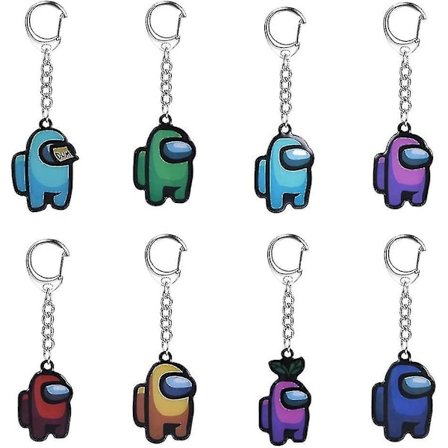 8 stk. Nøglering Nøglering Populært Spil Rummet Varulv Dræb Gamer Nøglering Ring Bilnøgle Dekoration (shikai)-yuhao