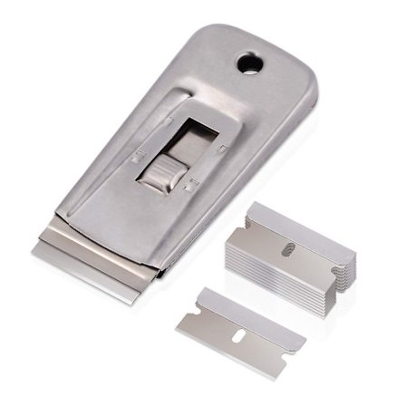 Metal Skrabere, Glasskraber Glaskeramisk Pladeskrabere Med 10 Stykker Metalblade, Til Fjernelse