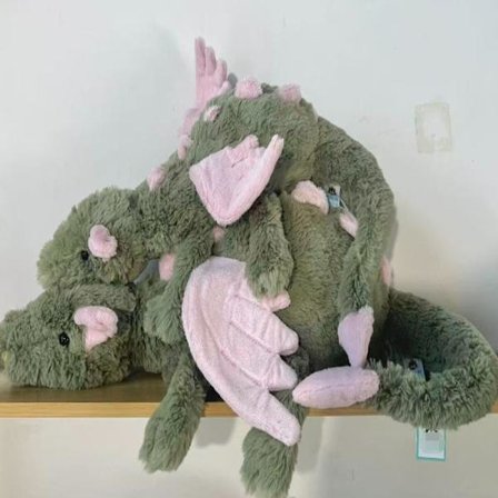 Jellycat Bartholomew Plyschleksaker, mjuka och bekväma, perfekta för barn, Alla hjärtans dag-presenter, samlarobjekt, 50 Matcha-drakar