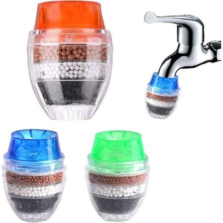 3-pack kranrengörare vattenfilter aktivt kol kran [BR]