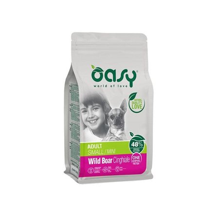 Oasy One Animal Protein Adult Small & Mini Con Cinghiale Per Cani