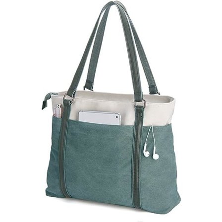 Dam Laptop Tote Arbetsljus Patchwork Canvas 15,6" Tote Plånbok