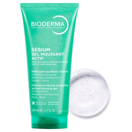 BIODERMA Sébium Gel Moussant Actif Gel detergente intensamente purificante 200ml - Gel detergente viso