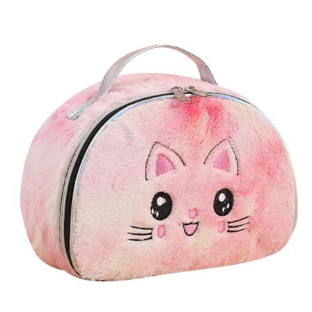 Cartoon Cat Kosmetikkveske Plysj Sminkepose 1 1
