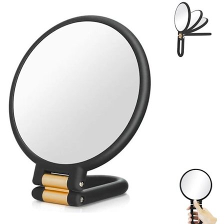 ING Håndholdt spejl med 15x forstørrelse - 15,2 cm - Lommespejl