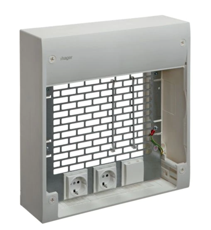 Hager GD218SMB Sentralapparat 375 x 355 mm, 2 rader, Elfordeling & strømforsyning