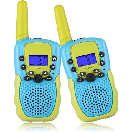 Walkie Talkie för Barn, Pojkar, 8 Kanaler, 2-vägsradio (Blå-Grön)