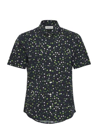 Cfanton Ls Aop Dot Shirt Navy Casual Friday