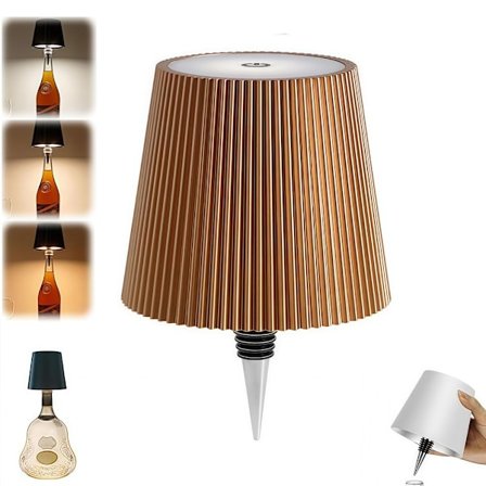 3-värinen langaton viinipullolamppu, kannettava LED-viinipullovalo tulppalla, sopii kaikkiin viinipulloihin, baareihin ja ravintoloihin