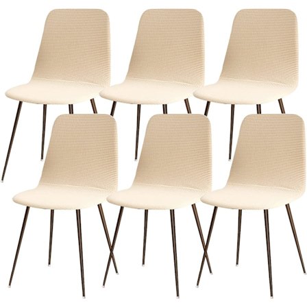 Sæt med 6 moderne spisebordsstolebetræk Vaskbart Universal Kitche