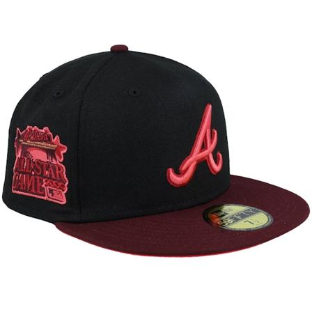 New Era - MLB Svart fitted Caps - Atlanta Braves Highland Pack 59FIFTY 00 All Star Game Black/Maroon/Lava Fitted @ Hatstore