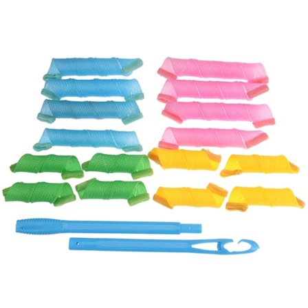 Hårstyling / Hårrullar - Skapa lockar utan värme, 18-pack