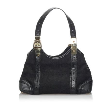 Gucci Vintage Pre-ownedCanvasgucci-bags Sort, Dame Vintage Tasker, Størrelse: ONE Size