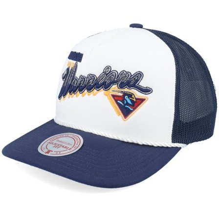 Mitchell & Ness - NBA Vit trucker Keps - Golden State Warriors Shadow Drop Hwc White/Navy Trucker @ Hatstore
