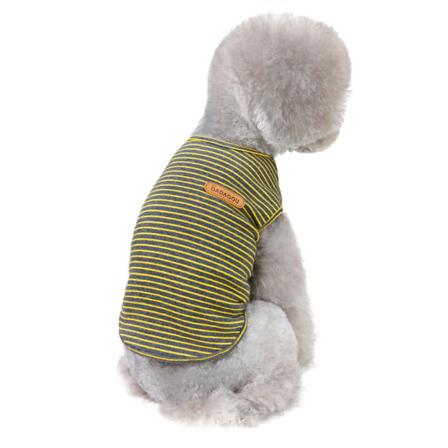 Perus Sleeveless Striped Dog T-Shirt 94% Puuvilla Lemmikkieläinten Vaatteet Summ