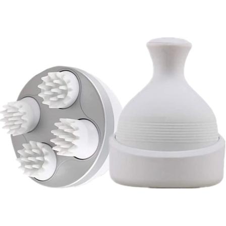 Katzkopf-Massager, Mjuk Silikonborste, Skonsam Massage, USB-Laddning, Elektrisk Husdjursmassageanordning