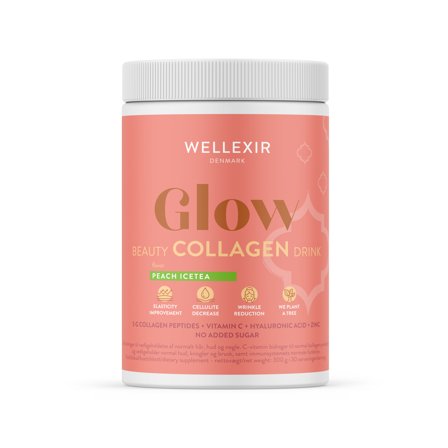 Wellexir Glow Beauty Kollagen Dryck Persikoiste 360 g