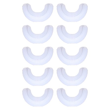 10-pakning U-formede elektriske tannbørstehoder for barn, matvaregodkjent silikon