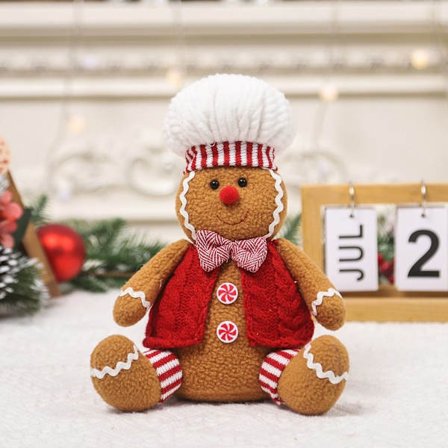 Gingerbread Man Doll Christmas Plysj Leg Dolls 1 1