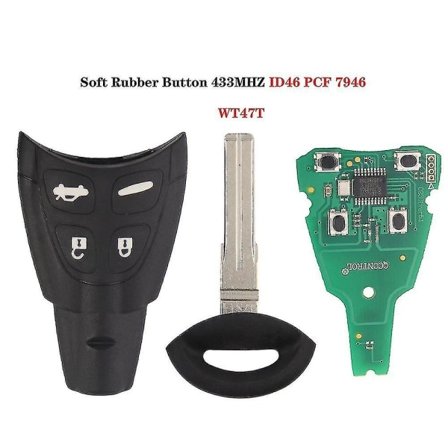 434mhz Smart fjernbetjening bilnøgle til Saab 93 95 9-3 9-5 2003-2010 Ltqsaam433tx Id46 Chip udskiftning blød etui skal med klinge skal med klinge