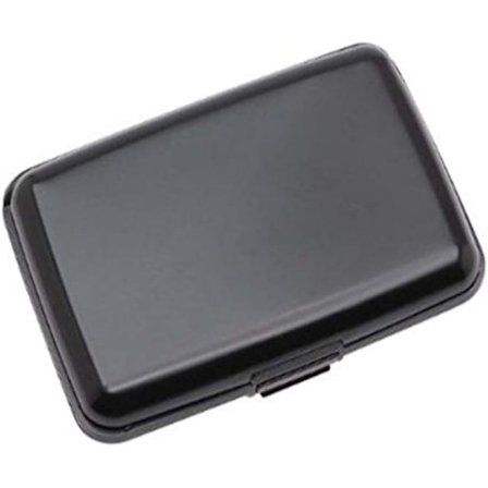 Kreditkortshållare i aluminium Plånbok FODRAL Plånbok Metall Visitkortsskydd Svart