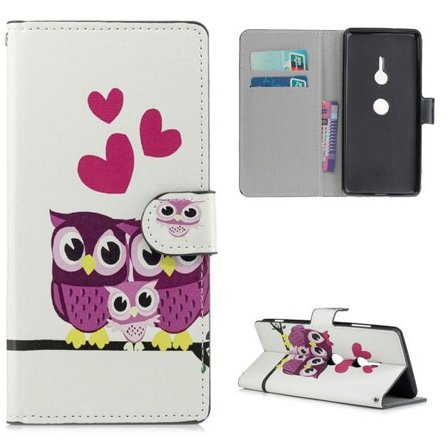 Plånboksfodral Sony Xperia XZ3 - Ugglor & Hjärtan