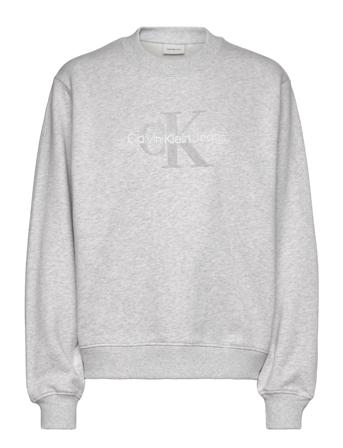 Chenille Monologo Crewneck Grey Calvin Klein Jeans