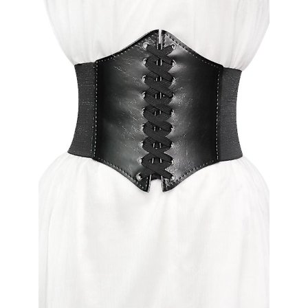 Kvinde Korset Bred Talje Bælte PU Læder Slankning Talje Bælte Elastisk Høj Talje Formning Bælte