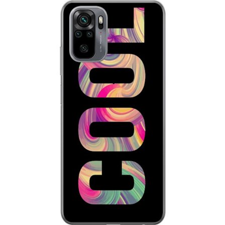 Yhteensopiva Puhelinkuori Xiaomi Xiaomi Redmi Note 10 Nykytaiteellinen typografia taiteilu sanaa LOVE nestemäisissä sateenkaariväreissä mustaa tau