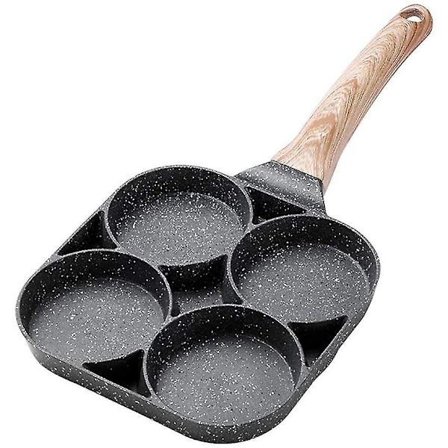Multi-egg frying pan with 4 round holes in aluminum-XS2-