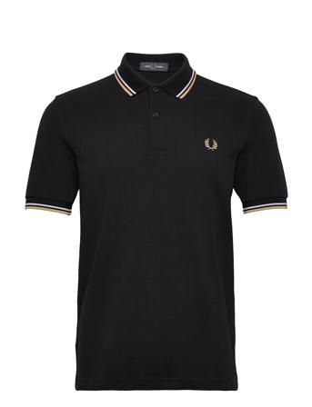 Twin Tipped Fp Shirt Polos Short-sleeved Musta Fred Perry