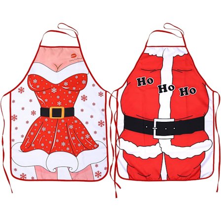 2 kappaletta punaisia jouluesiliinoja, anime-kokin keittiöesiliina vaimoille hauskaa