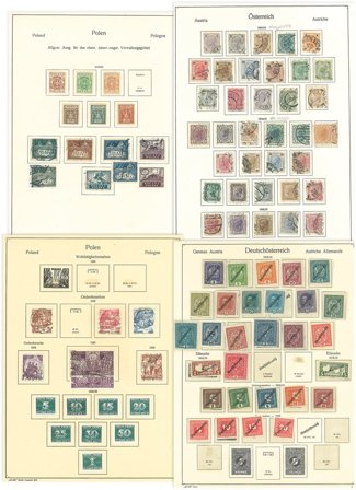 Europa - Ubrugt, postfrisk og stemplet samling