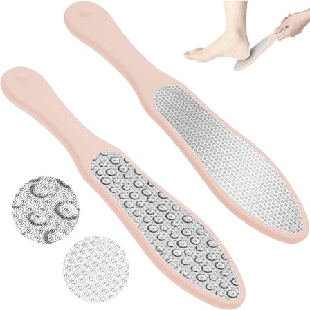 Fotfil i rostfritt stål, professionell fotfil för att ta bort förhårdnader, pedikyriskrapa exfolierar fötterna enkelt och mjukar upp hälhuden
