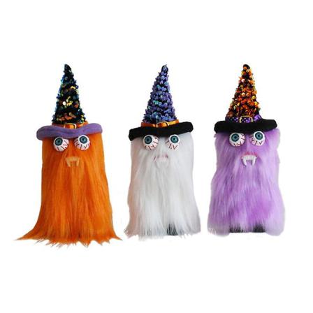 3stk Dekordukke Halloween Plys Borddekoration