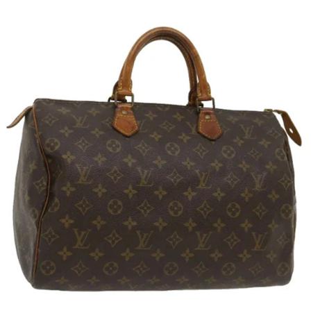 Louis Vuitton Vintage, Pre-owned Speedy 30 Monogram Handbag Bruin, unisex, Maat:ONE Size,leer