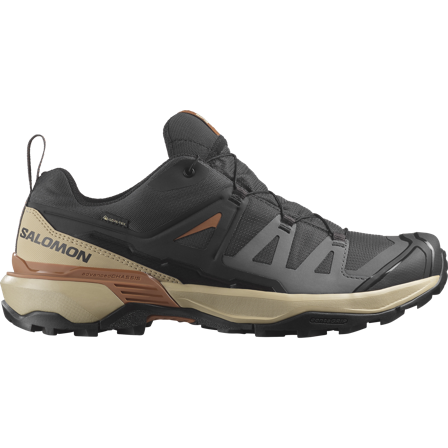 Salomon Men's X Ultra 360 Gore-Tex Hiking Shoes, Multi-Surface Grip, Controlled Ride, Grey/Tan/Brown, Size 10
