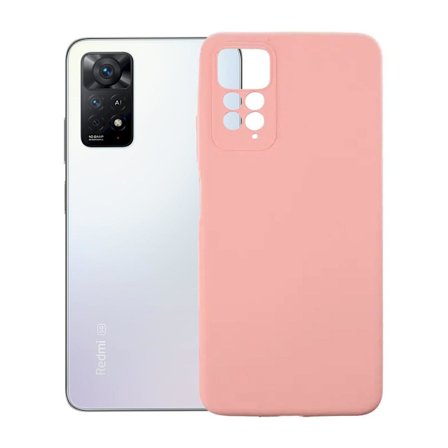 Xiaomi Redmi Note 11 Silikonskal med Kameraskydd - Rosa