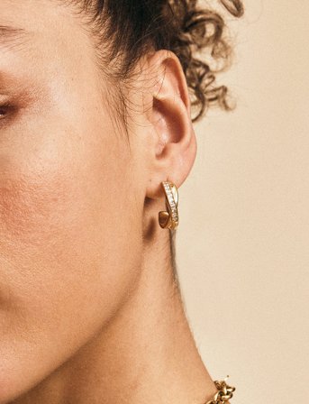 Edblad Andorra Creoles Duo L - Gold - ONE SIZE