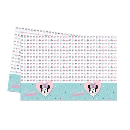 Disney Gem Minnie Mouse Party Party Bordsduk En Storlek Vit/ White/Blue/Pink One Size