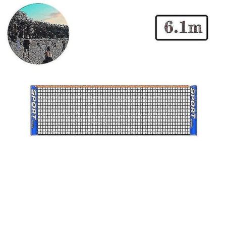 Bærbar sammenleggbar tennisnett for barn og voksne Kort tennisnett, 6,1 m (1 stk