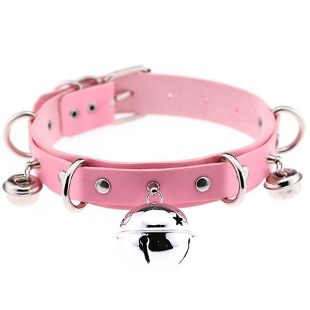 Stor Klokke Choker Halskæde Til Kvinder Piger Metal Læder Choker Goth Anime Cosplay Smykker Tilbehør