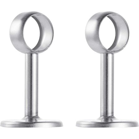 2 stk. takmonteringsbrakett børstet rustfritt stål dusjforhengstangholder